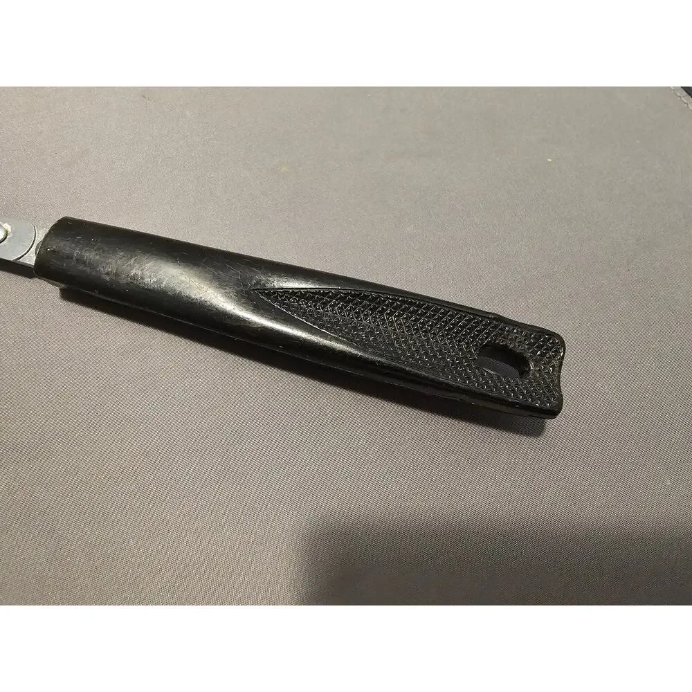 Vintage Ekco Stainless Steel Cheese Slicer/Server - Black Plastic Handle - USA